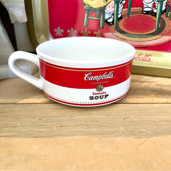 Vintage 1998 CAMPBELL'S Soup Metal Tray Doll & Teddy Bear Lunch With Mug - Picture 3 of 7